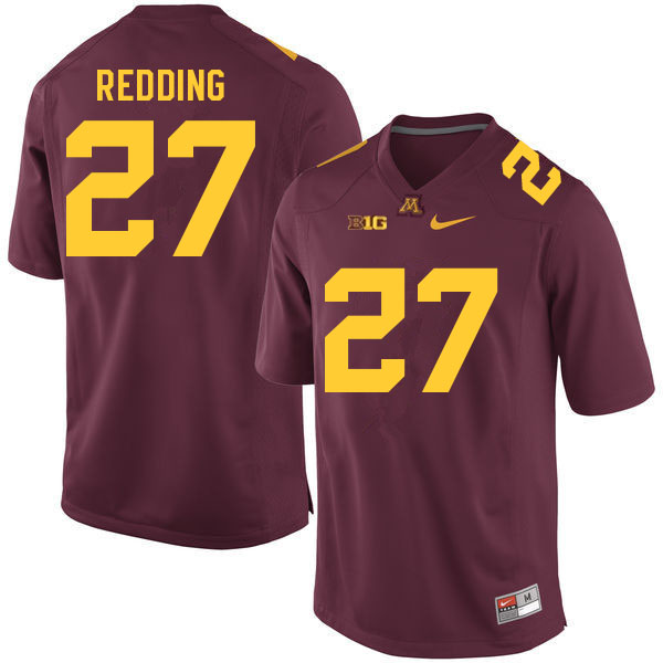 Men #27 Quentin Redding Minnesota Golden Gophers College Football Jerseys Sale-Maroon - Click Image to Close